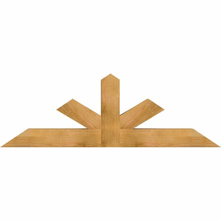 Ekena Millwork Saratoga Rough Sawn Timber Gable Bracket, Western Red Cedar, 72"W x 24"H x 6"D x 6"F, 8/12 Pitch GBW072X24X0606SAR00RWR
